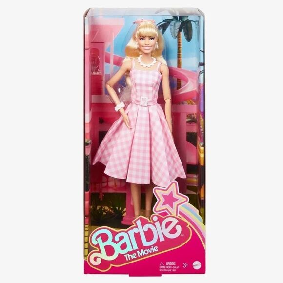 NRFB Mattel, Barbie in Pink Gingham Dress from "Barbie The Movie Doll" NIB NWT - Picture 1 of 8